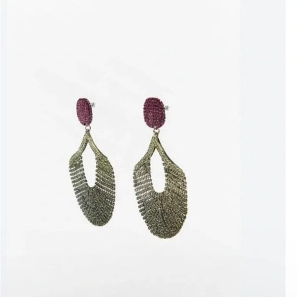 ZARA COLORED JEWEL EARRINGS NWT - Picture 4 of 6